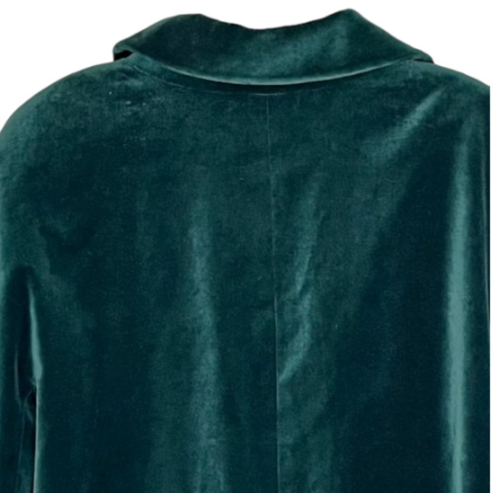 Talbots Cotton Velvet High Neck Swing Jacket - Forest Green - 12 - Picture 5 of 8